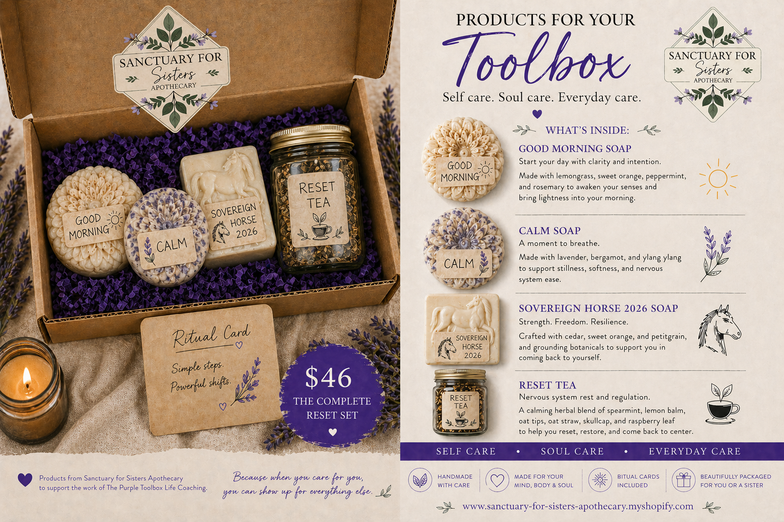 Sanctuary Within Rest and Regulate Set (Glass Jar)